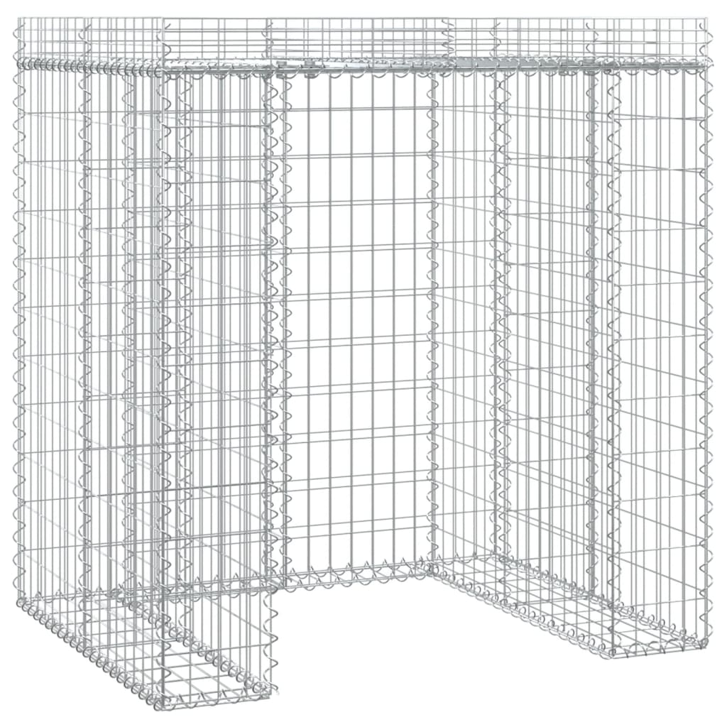 vidaXL Gabionen-Mülltonnenbox 110x91x120 cm Verzinktes Eisen