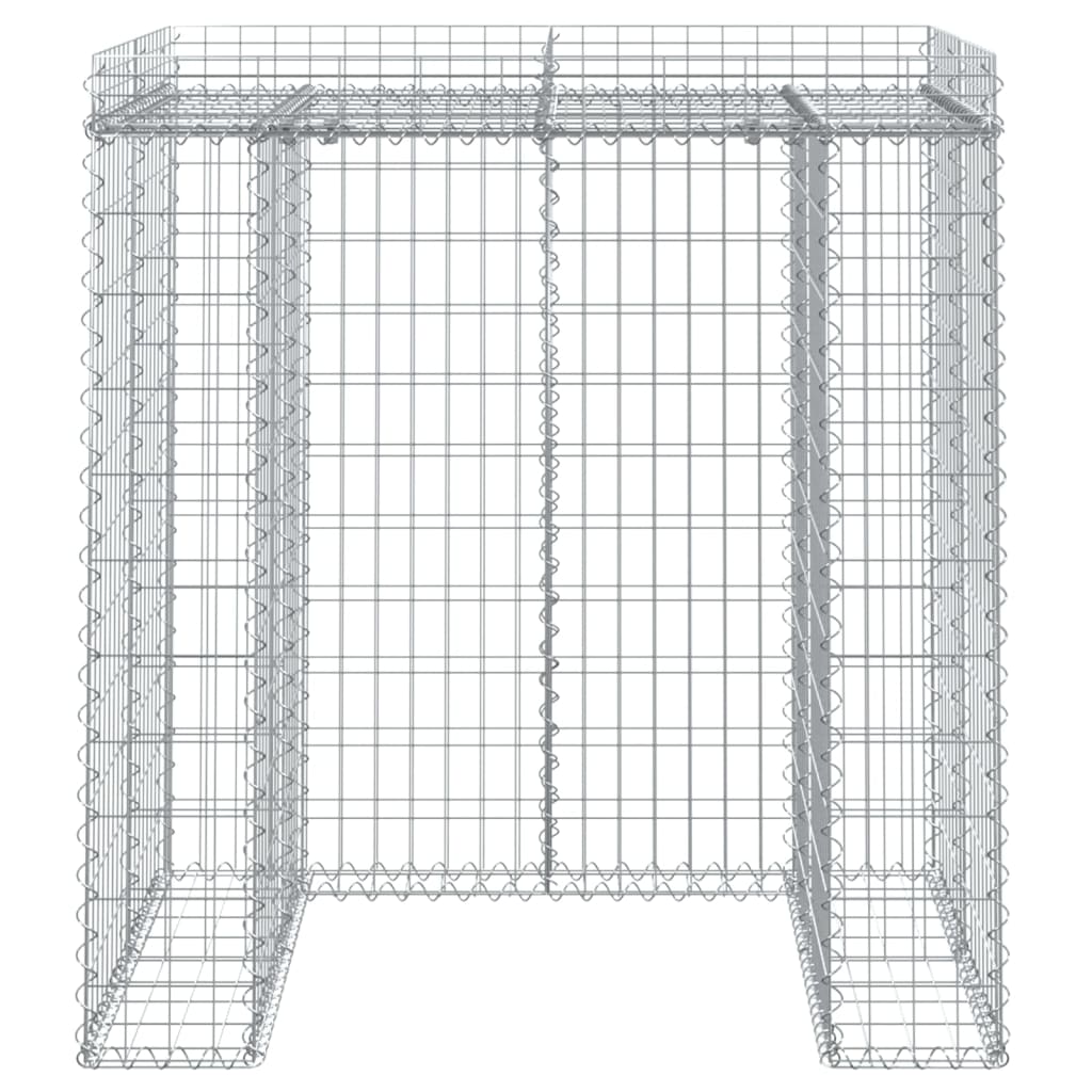 vidaXL Gabionen-Mülltonnenbox 110x91x120 cm Verzinktes Eisen