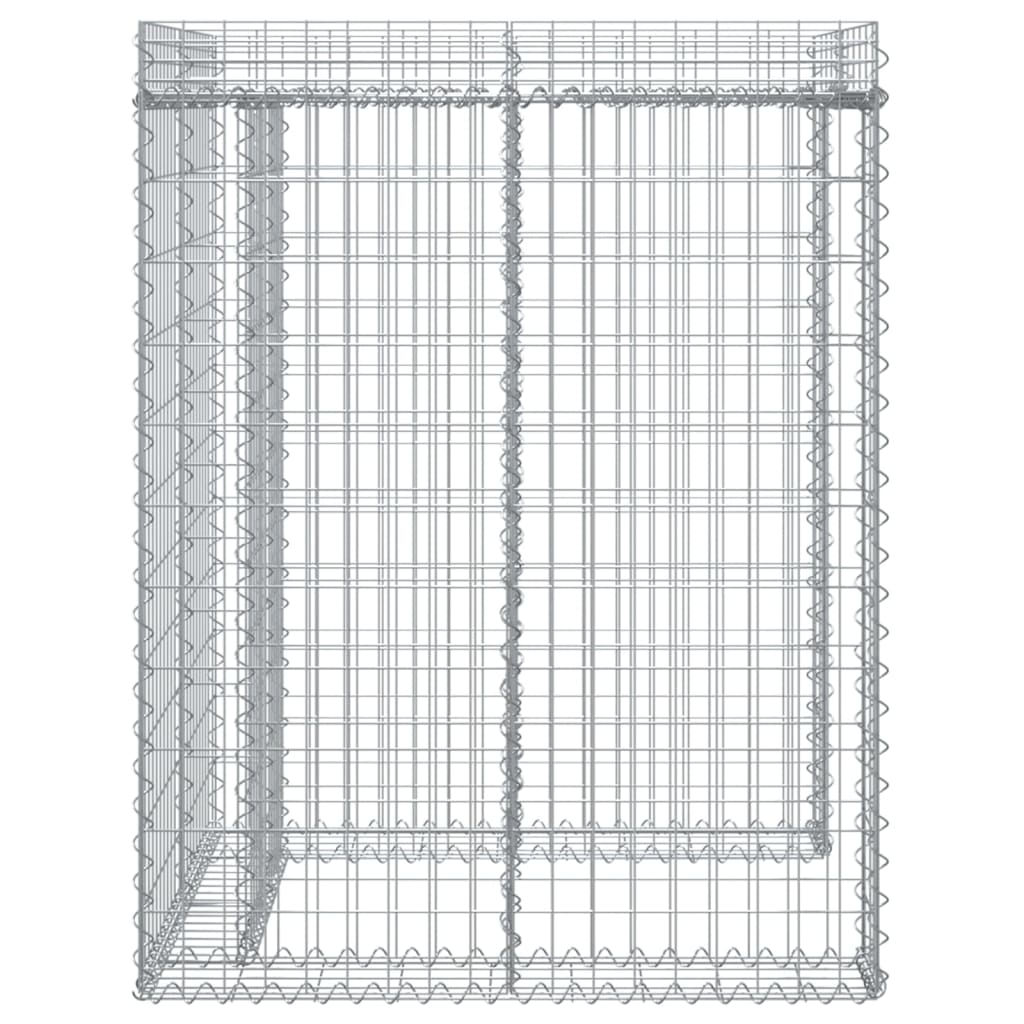 vidaXL Gabionen-Mülltonnenbox 110x91x120 cm Verzinktes Eisen