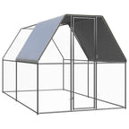 vidaXL Outdoor-Hühnerkäfig 2x4x2 m Verzinkter Stahl