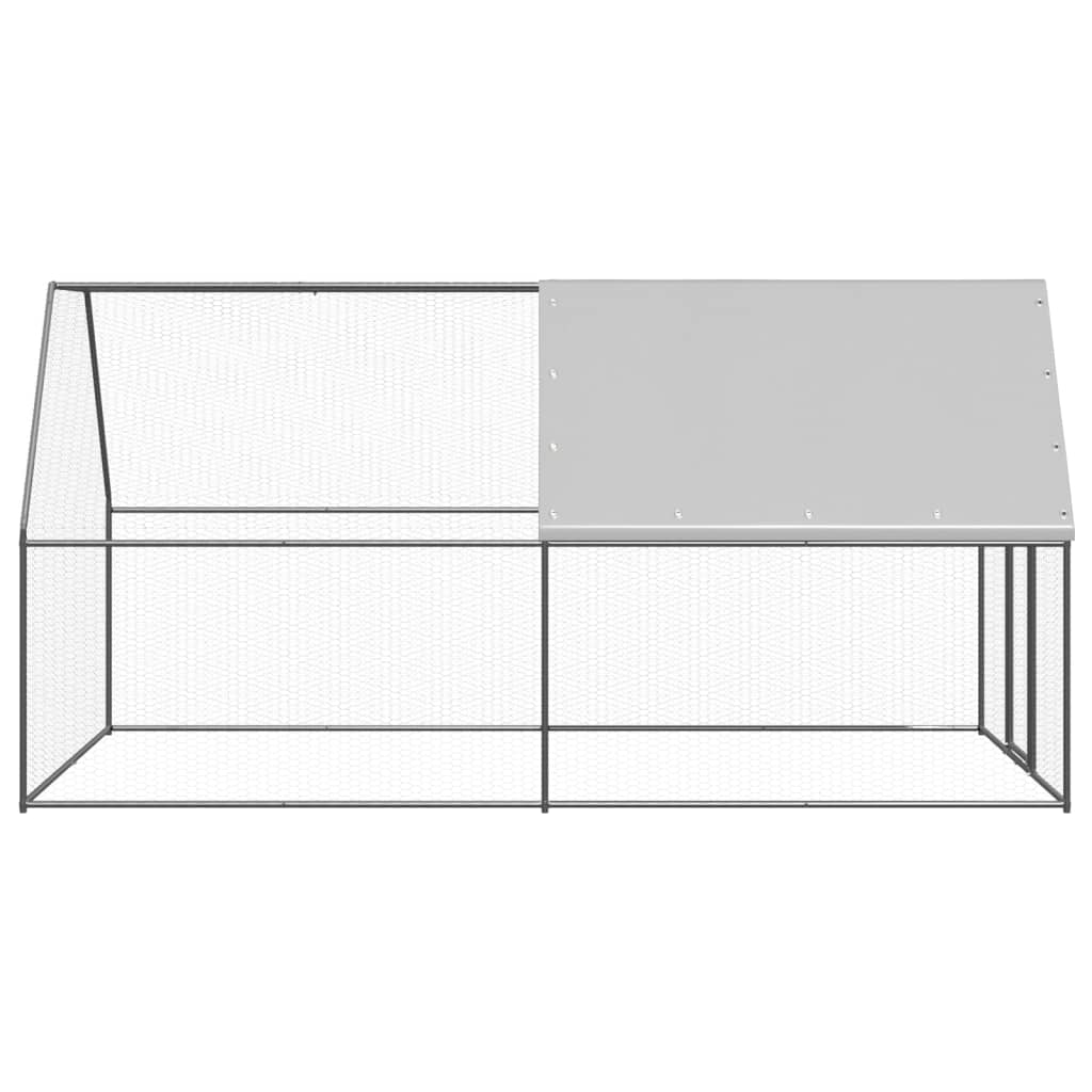vidaXL Outdoor-Hühnerkäfig 2x4x2 m Verzinkter Stahl