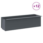 vidaXL Pflanzkasten für Europaletten 12 Stk. Grau 36x13,5x9,5 cm PP