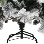 vidaXL Weihnachtsbaum mit Zapfen Beschneit 150 cm PVC & PE