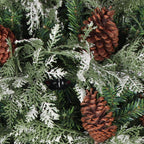 vidaXL Weihnachtsbaum mit Beleuchtung und Kiefernzapfen 195 cm PVC&PE
