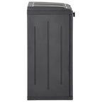 vidaXL Mülleimer mit 2 Türen Schwarz 65x45x88 cm PP
