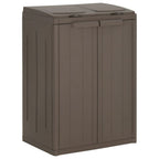 vidaXL Mülleimer mit 2 Klappen Braun 65x45x88 cm PP