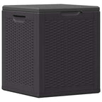 vidaXL Garten-Aufbewahrungsbox 90 L Schwarz PP Rattan