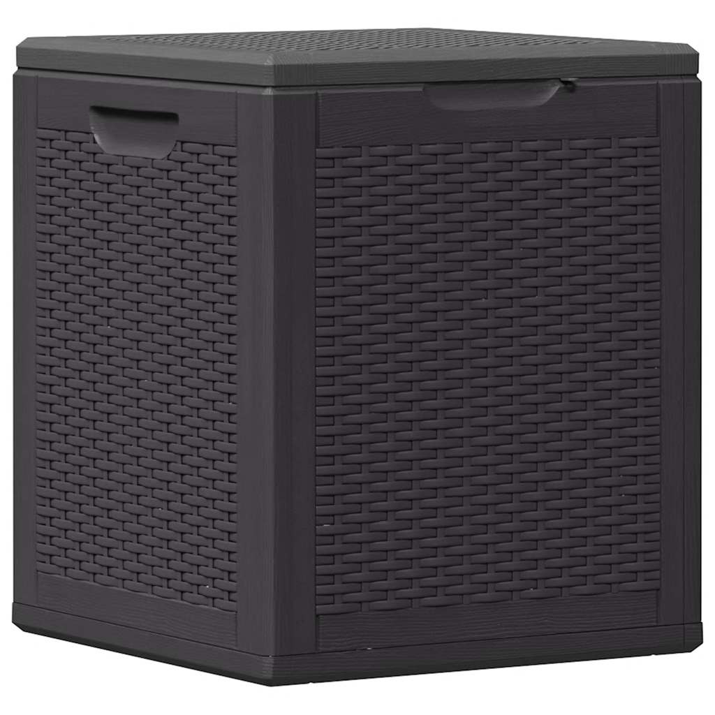 vidaXL Garten-Aufbewahrungsbox 90 L Schwarz PP Rattan