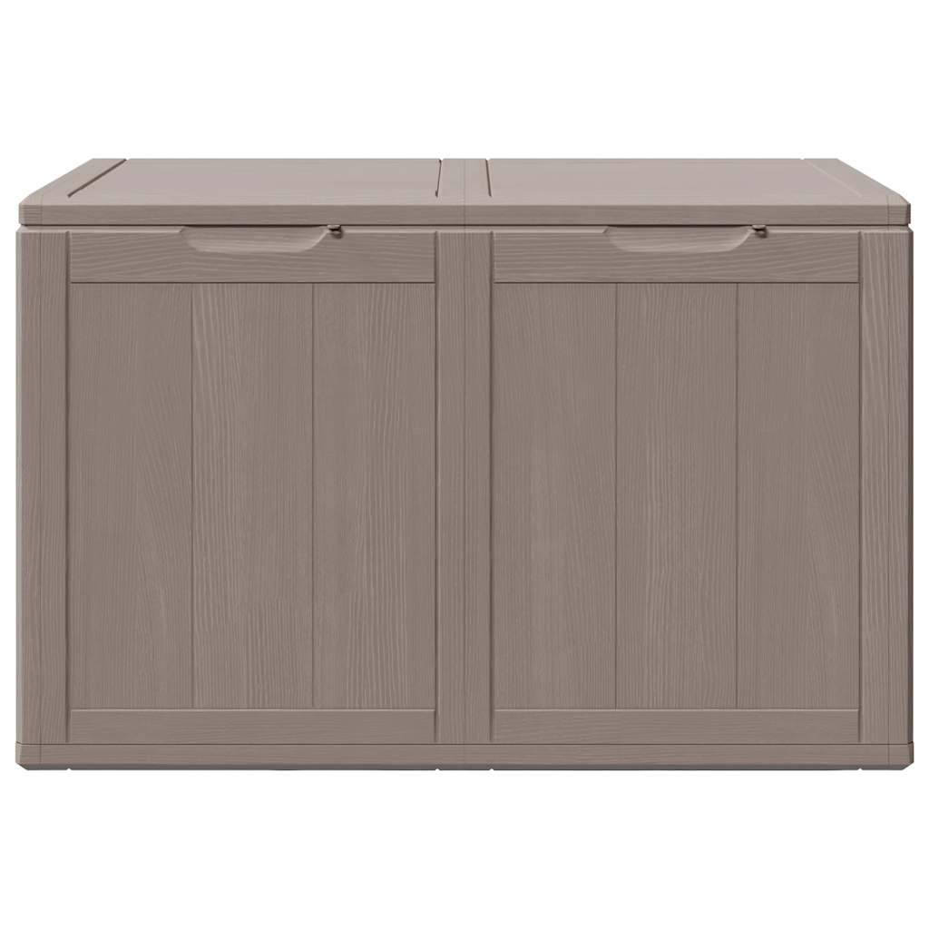 vidaXL Garten-Aufbewahrungsbox 180 L Braun PP-Holzoptik