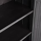 vidaXL Gartenschrank Schwarz 65x45x172 cm PP Rattan