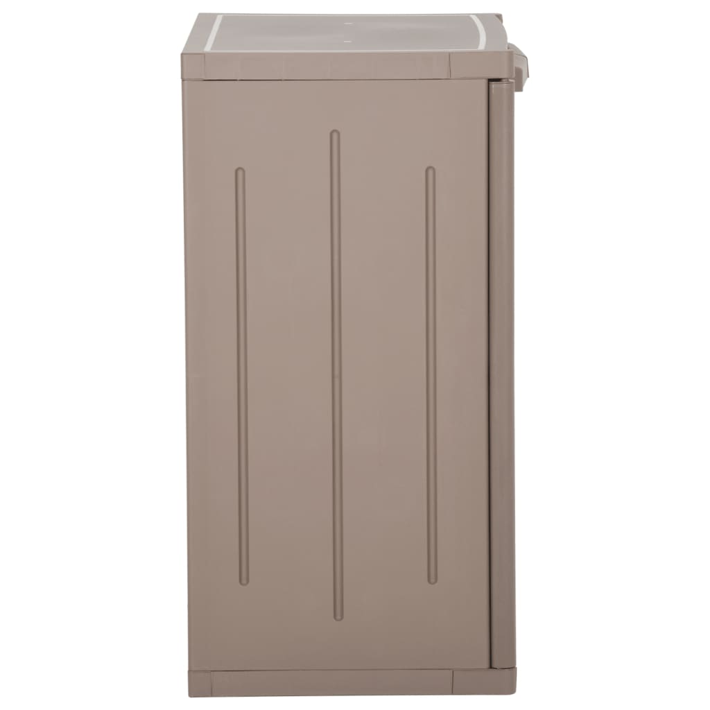 vidaXL Gartenschrank Braun 65x45x88 cm PP Holz-Optik