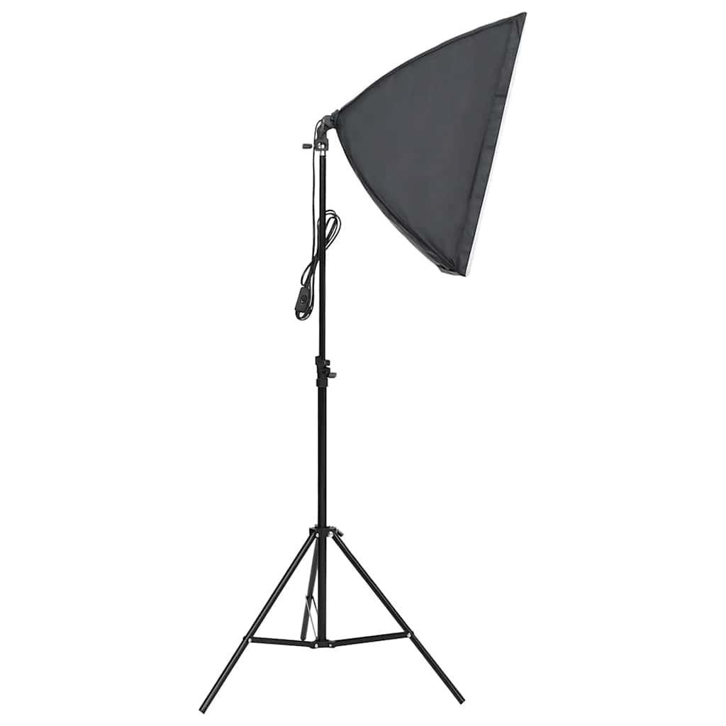 vidaXL Fotostudio-Beleuchtung-Set mit Hintergründen und Softboxen