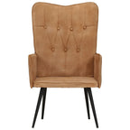 vidaXL Ohrensessel Braun Canvas