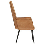 vidaXL Ohrensessel Braun Canvas