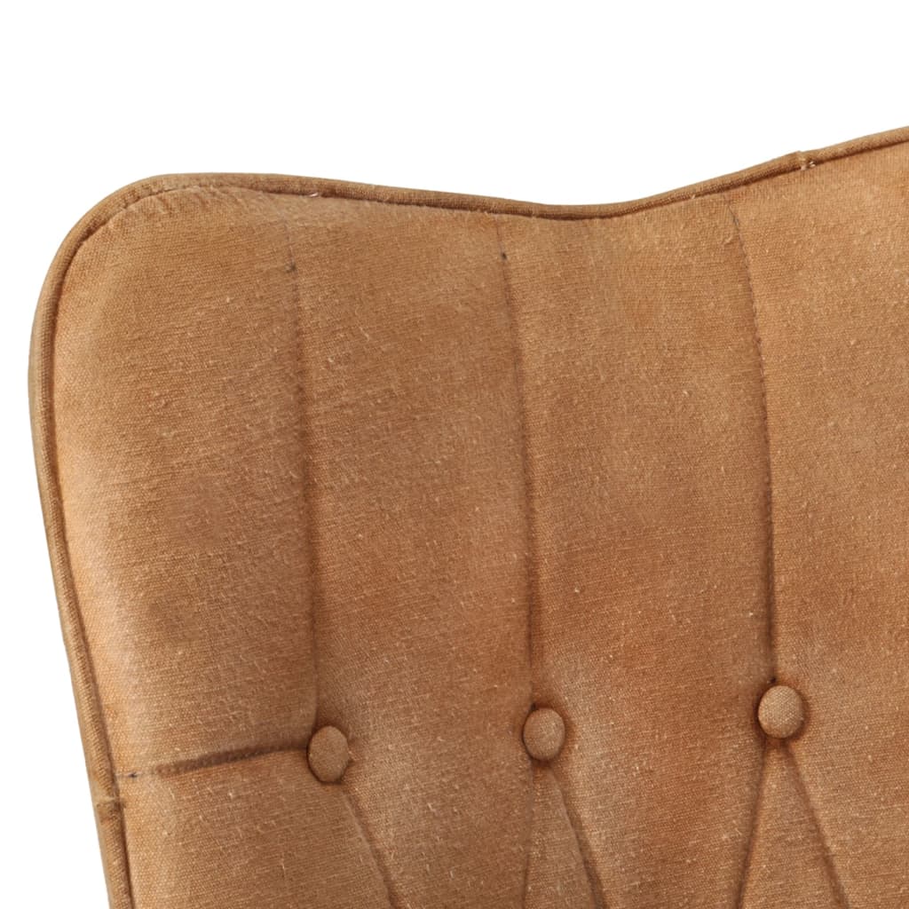 vidaXL Ohrensessel Braun Canvas