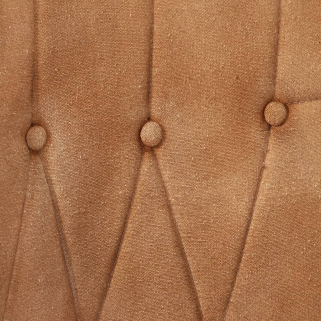 vidaXL Ohrensessel Braun Canvas