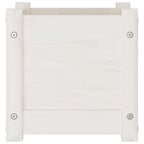 vidaXL Pflanzkübel Weiß 31x31x31 cm Massivholz Kiefer