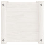 vidaXL Pflanzkübel Weiß 31x31x31 cm Massivholz Kiefer