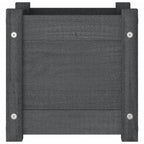 vidaXL Pflanzkübel 2 Stk. Grau 31x31x31 cm Massivholz Kiefer