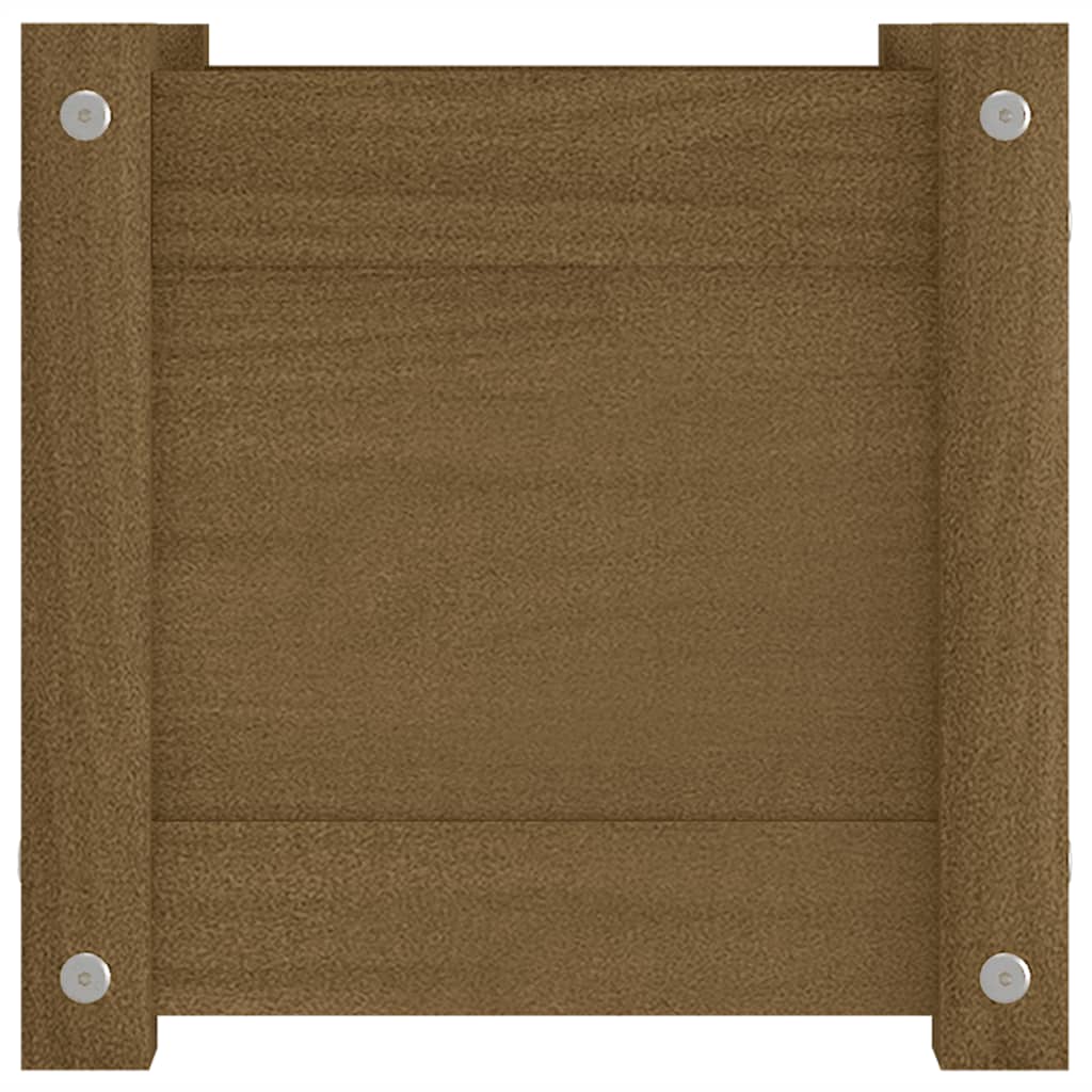 vidaXL Pflanzkübel Honigbraun 31x31x31 cm Massivholz Kiefer