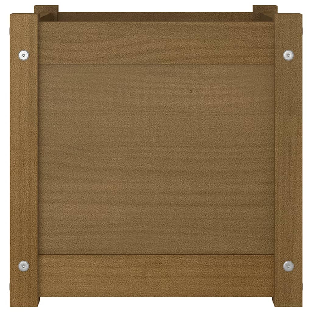vidaXL Pflanzkübel 2 Stk. Honigbraun 40x40x40 cm Massivholz Kiefer