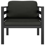 vidaXL Einzelsofas 2 Stk. mit Kissen Aluminium Anthrazit