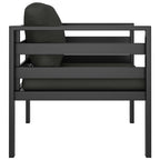 vidaXL Einzelsofas 2 Stk. mit Kissen Aluminium Anthrazit