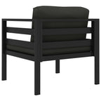 vidaXL Einzelsofas 2 Stk. mit Kissen Aluminium Anthrazit
