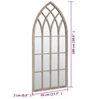 vidaXL Spiegel Sandfarben 100x45 cm Eisen für den Innenbereich
