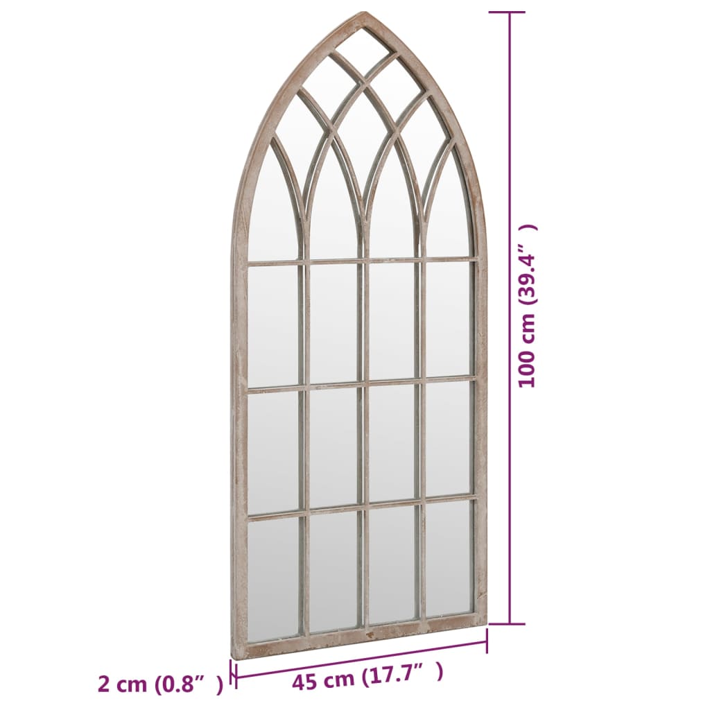 vidaXL Spiegel Sandfarben 100x45 cm Eisen für den Innenbereich