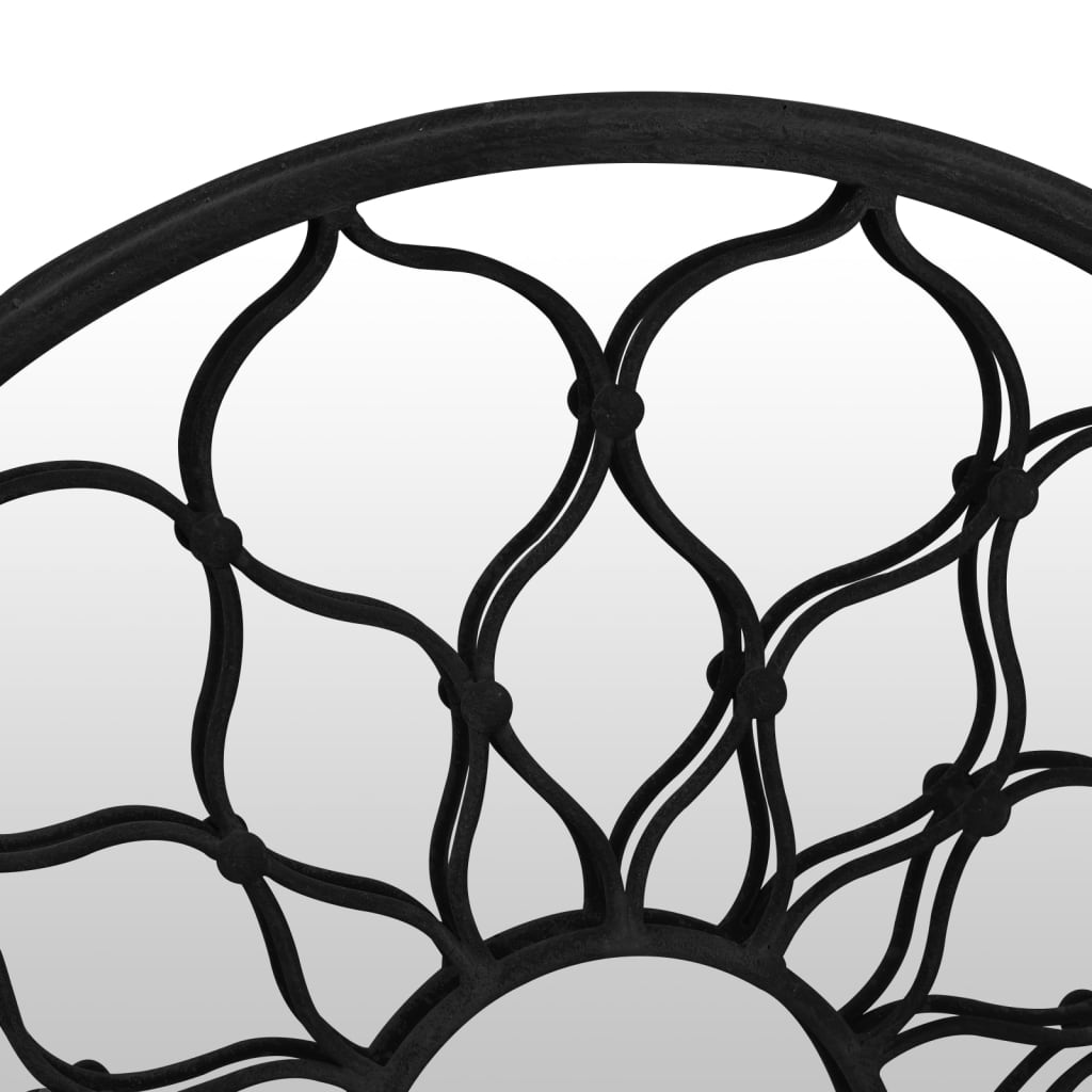 vidaXL Spiegel Schwarz 40x3 cm Eisen Rund für Innenbereich