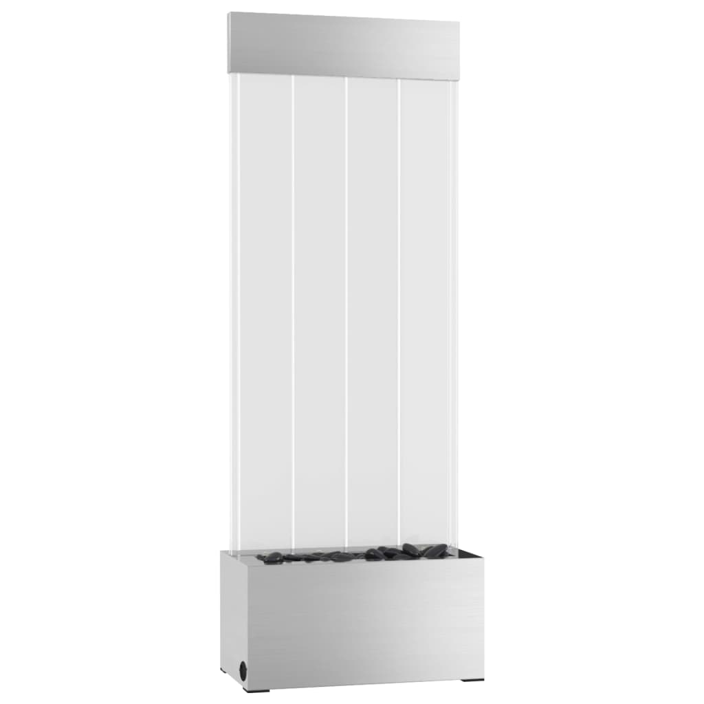 vidaXL Wassersäule mit RGB LEDs Edelstahl und Acryl 110 cm