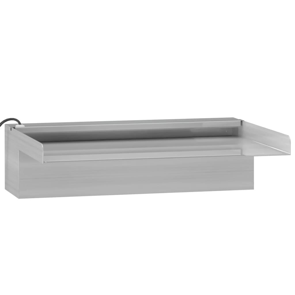 vidaXL Wasserfall-Element mit RGB LEDs Edelstahl 30 cm