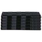 vidaXL 20-tlg. Handtuch-Set Schwarz und Grau Baumwolle