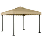 vidaXL Pavillon Taupe 3x3 m Aluminium und Stahl