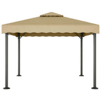 vidaXL Pavillon Taupe 3x3 m Aluminium und Stahl