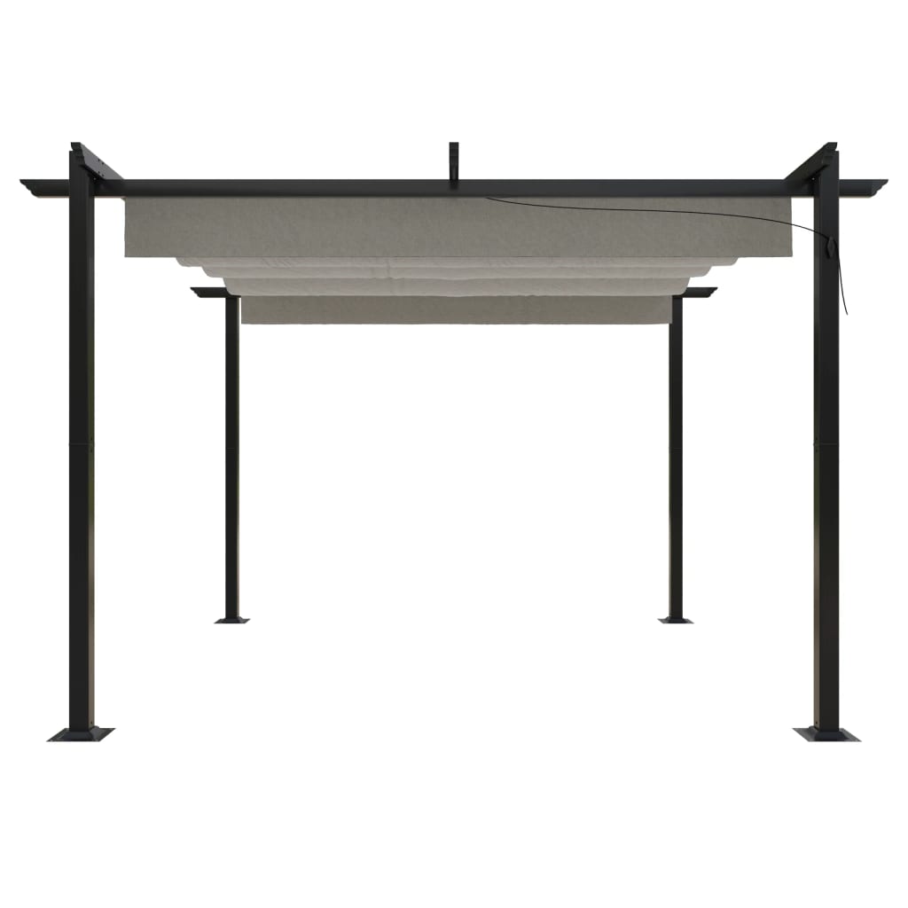 vidaXL Pavillon mit Ausziehbarem Dach 3x3 m Creme