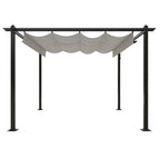vidaXL Pavillon mit Ausziehbarem Dach 3x3 m Creme