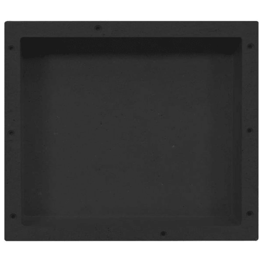 vidaXL Duschnische Mattschwarz 41x36x10 cm