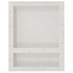 vidaXL Duschnische mit 2 Fächern Mattweiß 41x51x10 cm