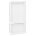 vidaXL Duschnische mit 2 Fächern Hochglanz-Weiß 41x69x9 cm