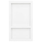 vidaXL Duschnische mit 2 Fächern Hochglanz-Weiß 41x69x9 cm