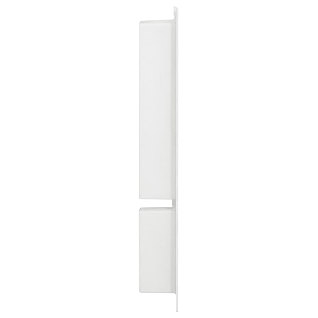 vidaXL Duschnische mit 2 Fächern Hochglanz-Weiß 41x69x9 cm