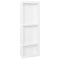 vidaXL Duschnische mit 3 Fächern Hochglanz-Weiß 41x99x9 cm