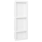 vidaXL Duschnische mit 3 Fächern Hochglanz-Weiß 41x99x9 cm