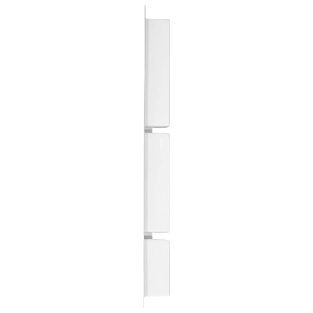 vidaXL Duschnische mit 3 Fächern Hochglanz-Weiß 41x99x9 cm