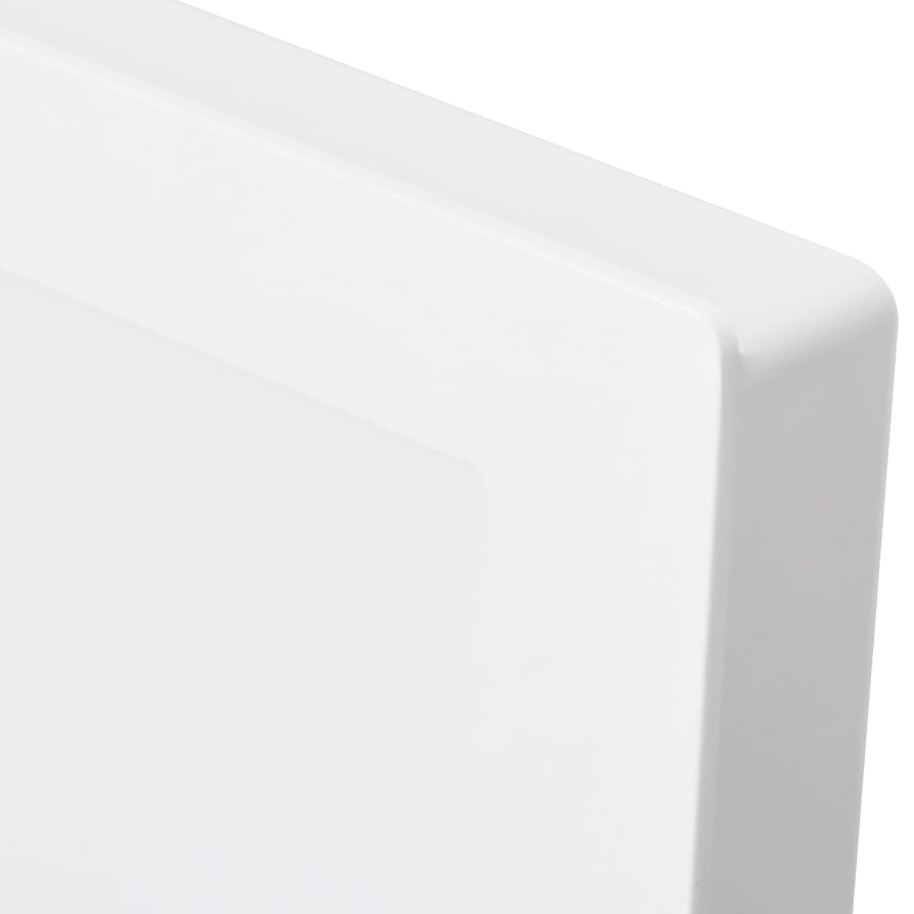vidaXL Duschnische mit 3 Fächern Hochglanz-Weiß 41x99x9 cm