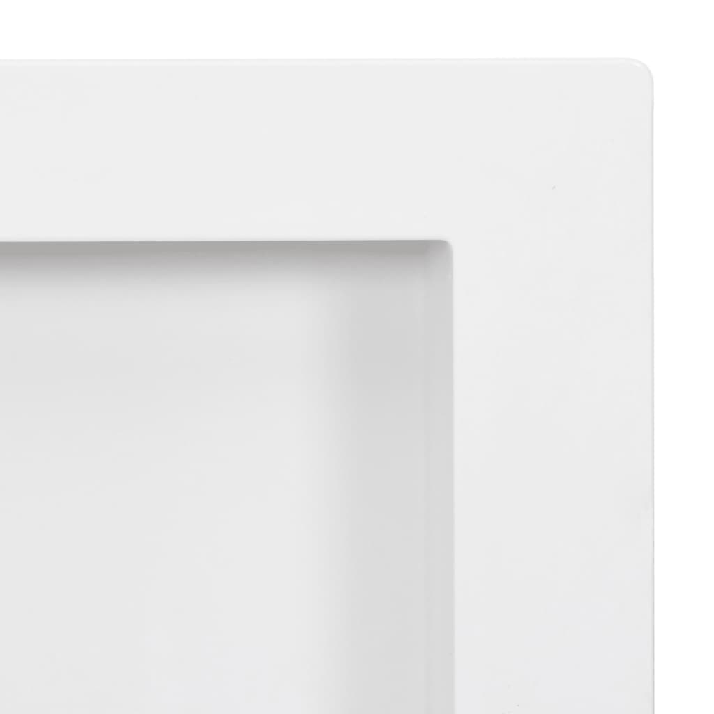 vidaXL Duschnische mit 3 Fächern Hochglanz-Weiß 41x99x9 cm