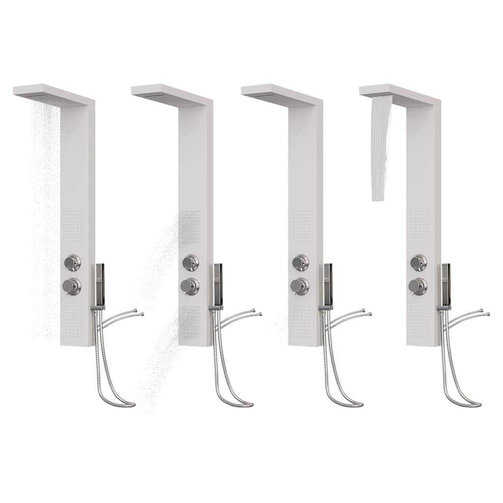 vidaXL Duschpaneel-System Aluminium Weiß