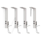 vidaXL Duschpaneel-System Aluminium Weiß